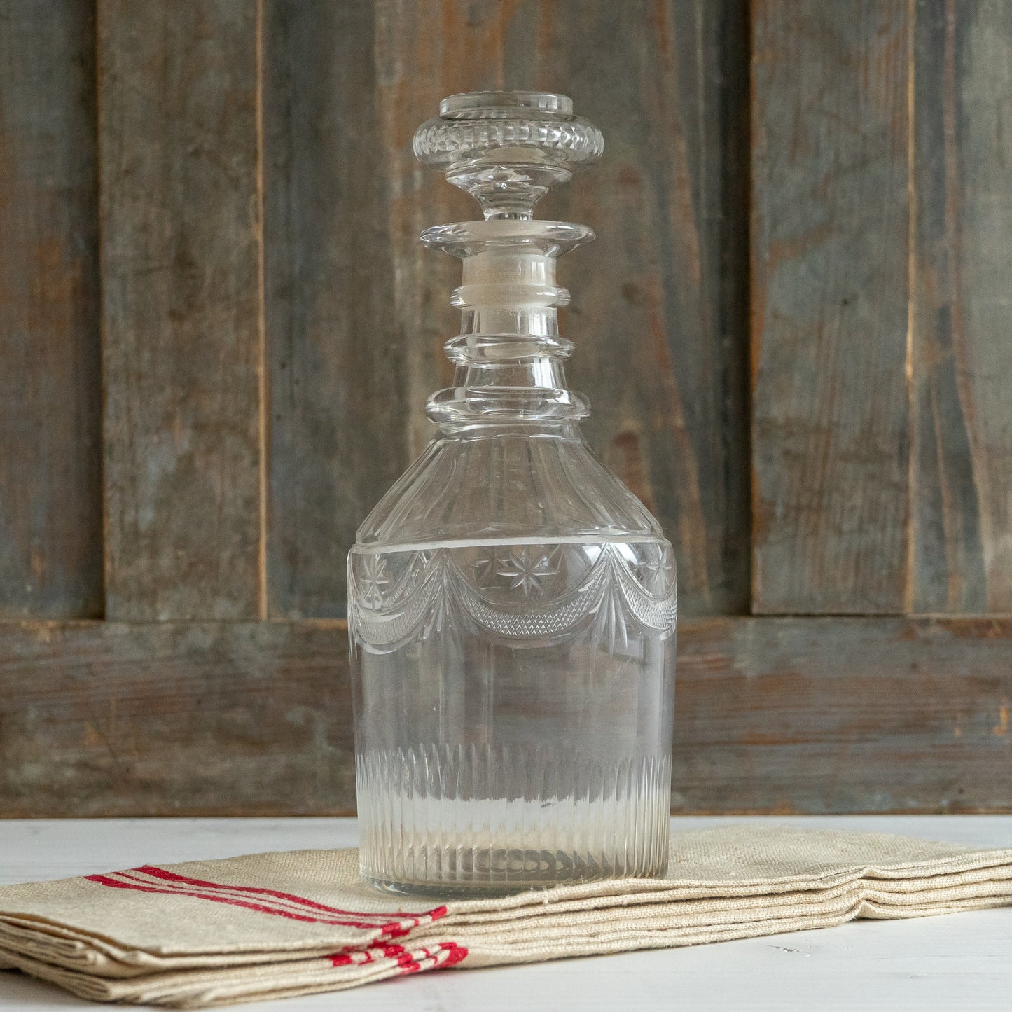 Sweet Little Etched Glass Decanter