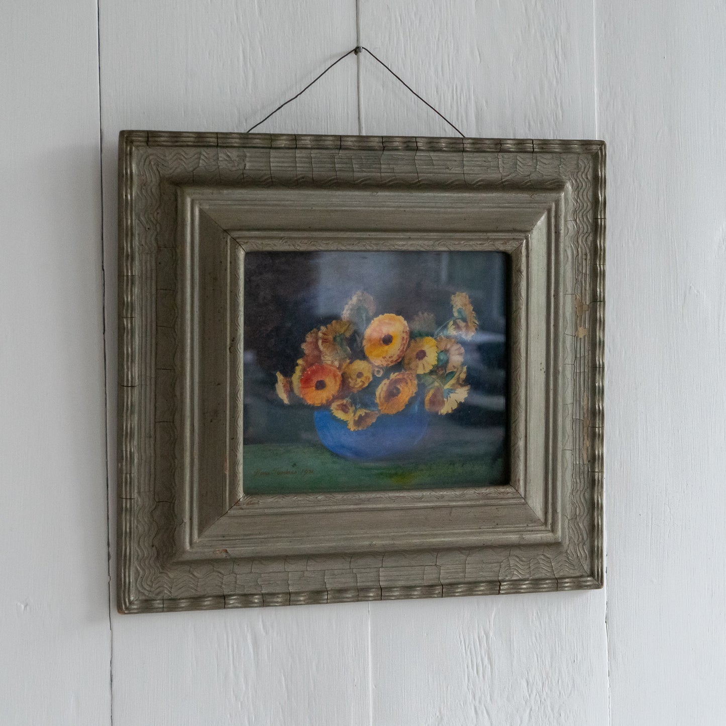 Sweet Little Framed Floral Painting