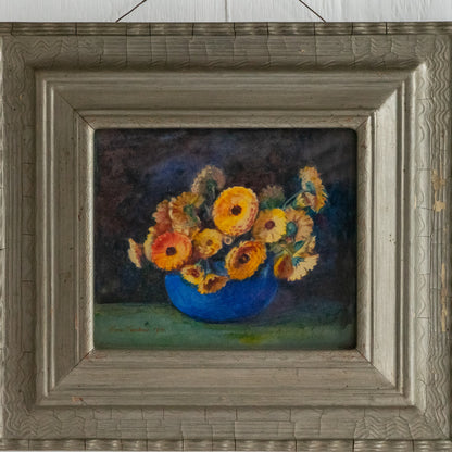 Sweet Little Framed Floral Painting