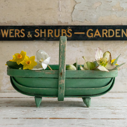 Sweet Little Green Painted Trug