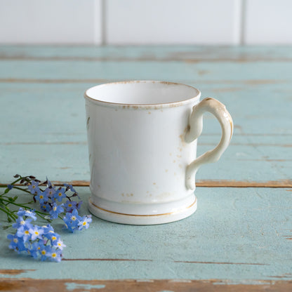 Sweet Little Ironstone Mug with Gold Lettering