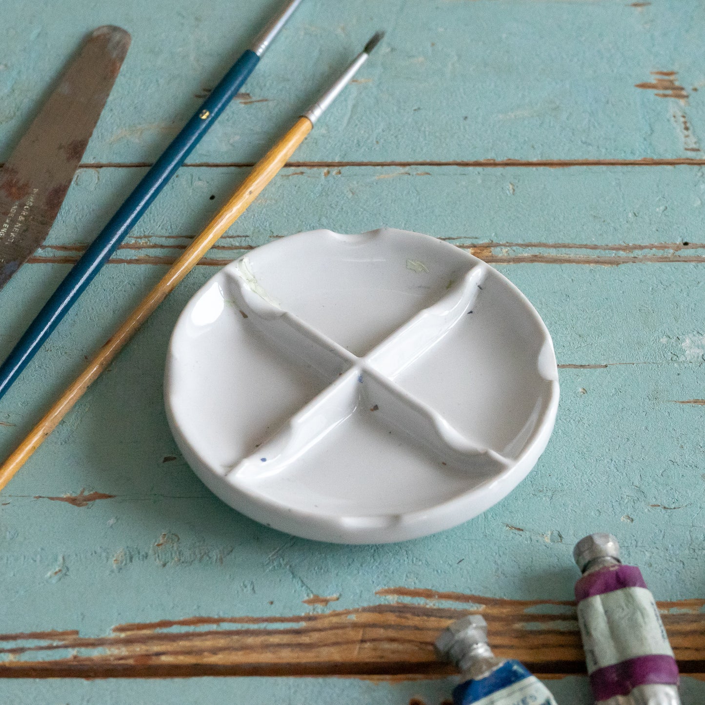 Sweet Little Round Ceramic Paint Palette