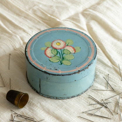 Sweet Little Vintage Painted Tin