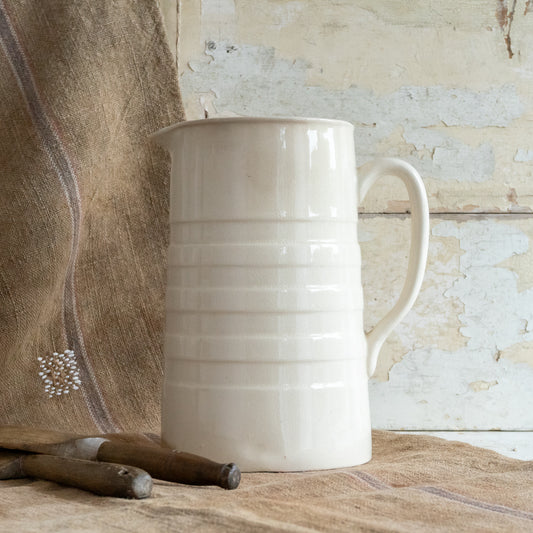 Tall Ironstone Banded Jug