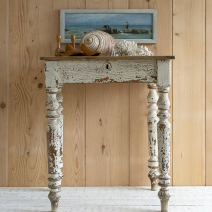 Timeworn White Painted Table