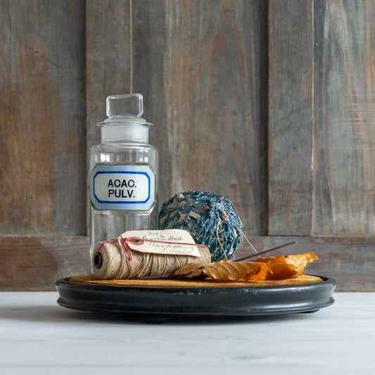 Velvet Covered Round Ebonised Dome Base