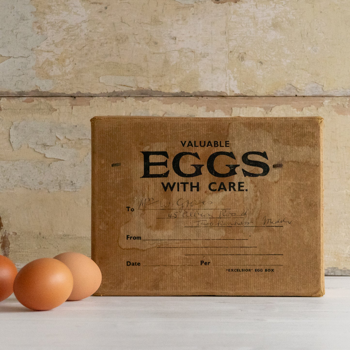 Vintage Excelsior Postal Egg Box