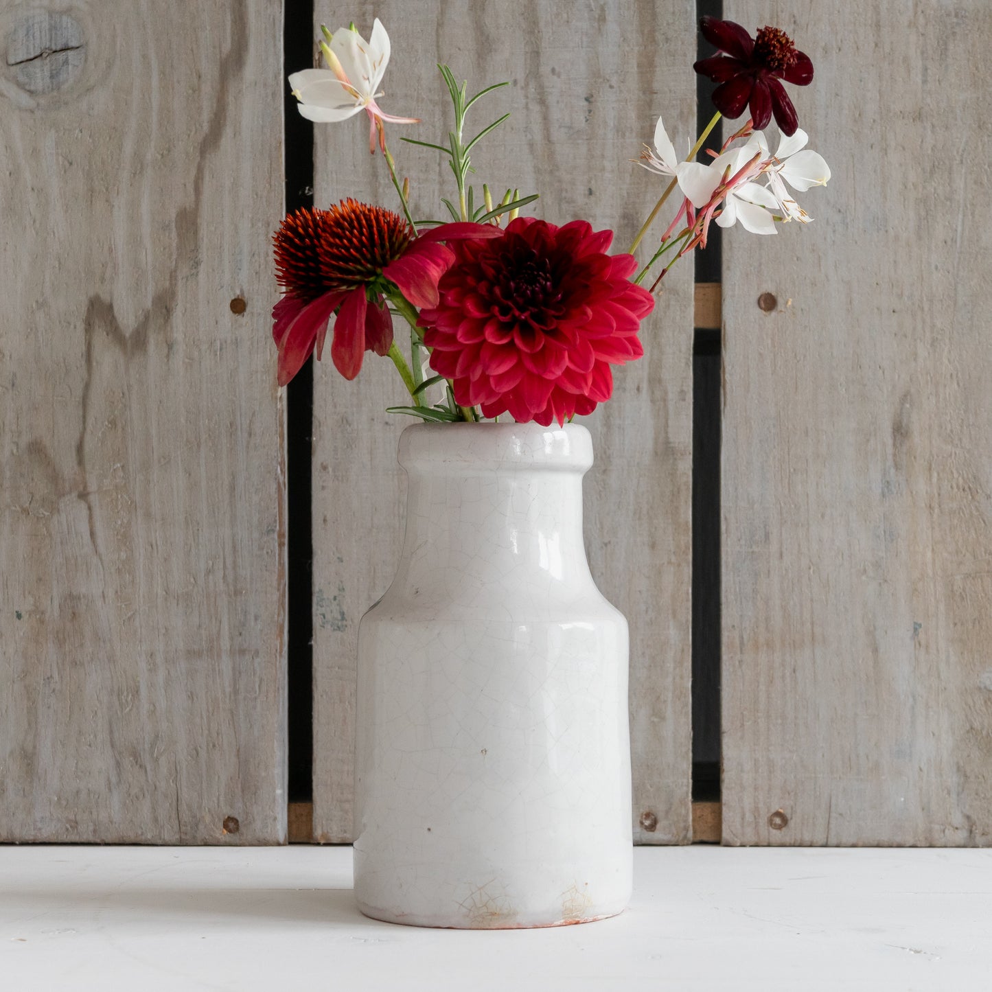 Vintage French Ironstone Mustard Pot