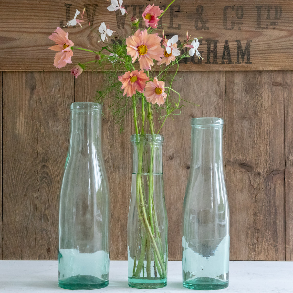 Vintage French Pale Green Bottle