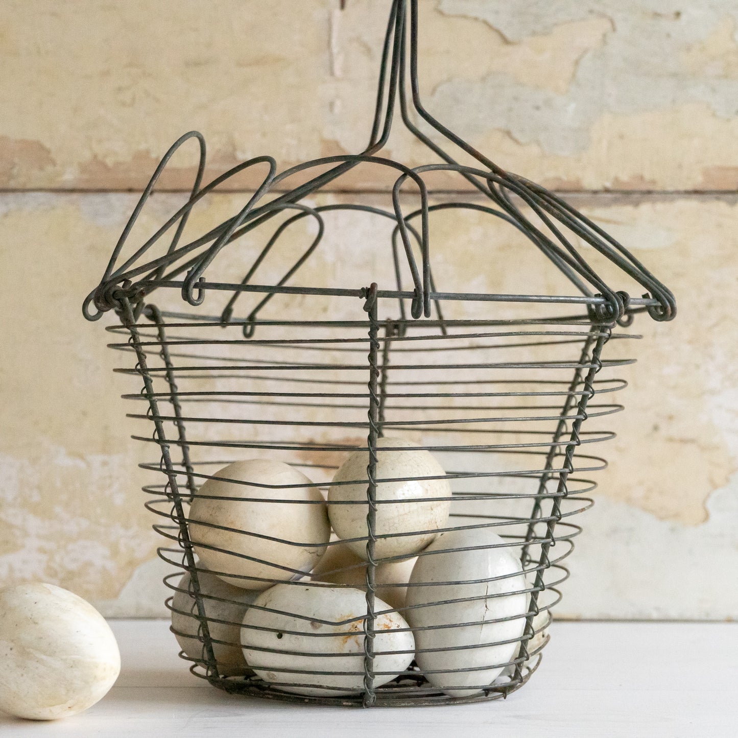 Vintage French Wire Work Egg Basket