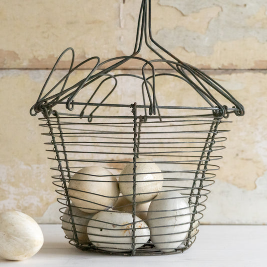 Vintage French Wire Work Egg Basket