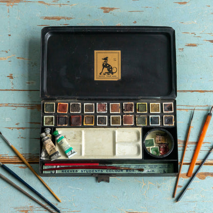 Vintage Reeves Paint Tin and Contents