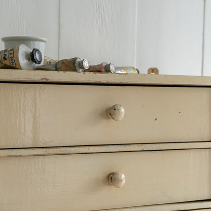 Vintage Bank of Pretty Cream Drawers