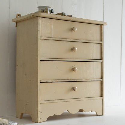 Vintage Bank of Pretty Cream Drawers