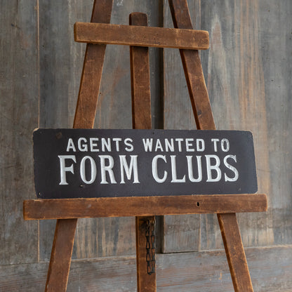 Vintage Cardboard Sign