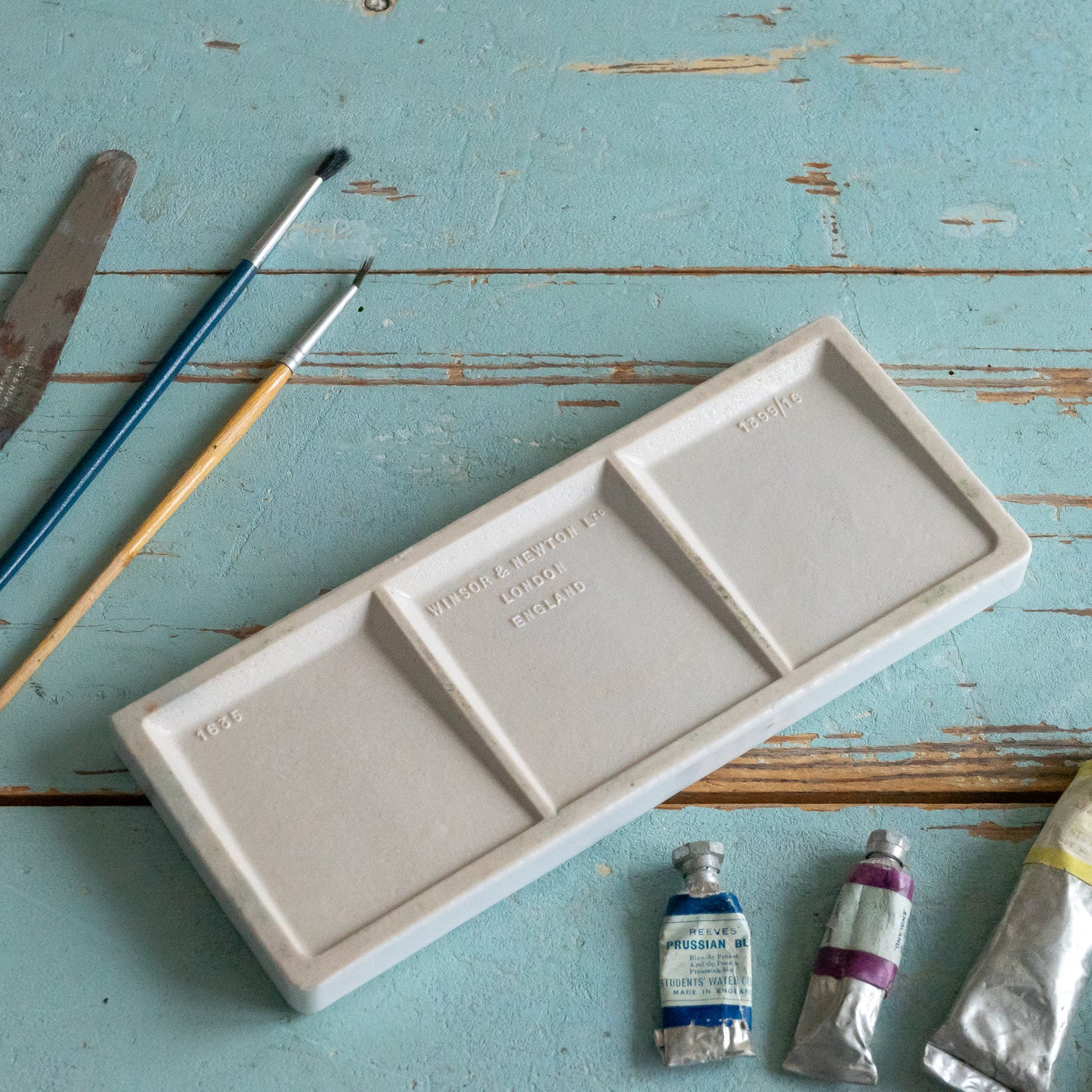 Vintage Ceramic Winsor & Newton Paint Palette