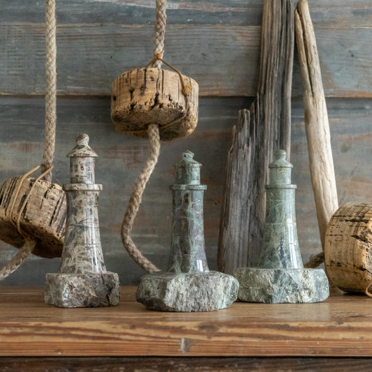 Vintage Cornish Serpentine Stone Lighthouse #2