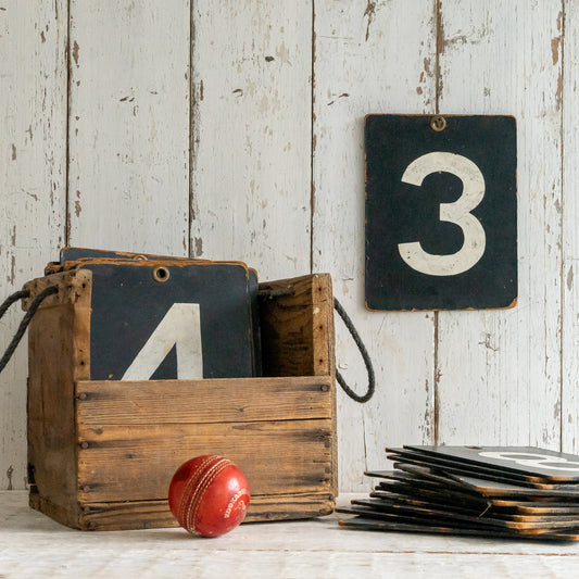 Vintage Cricket Score Board Number
