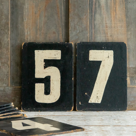 Vintage Double Sided Cricket Score Number Board
