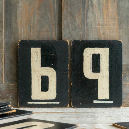 Vintage Double Sided Cricket Score Number Board