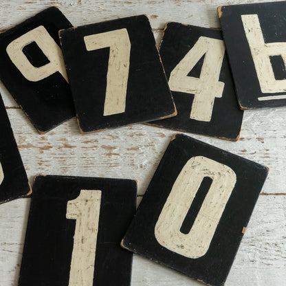 Vintage Double Sided Cricket Score Number Board
