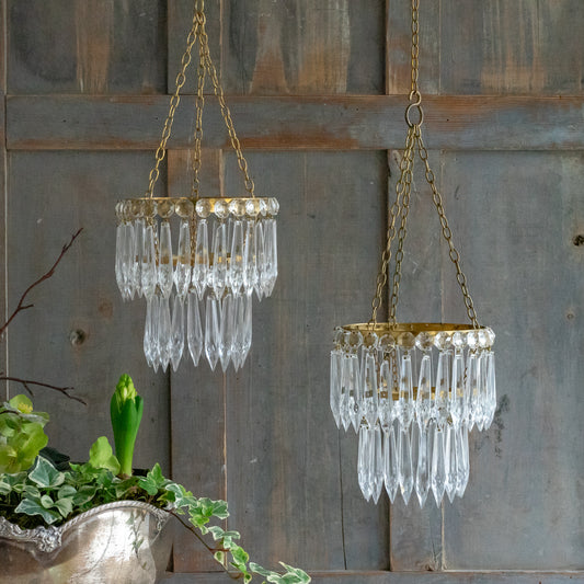 Vintage Crystal Glass Chandelier