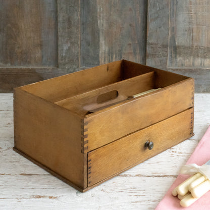 Vintage Cutlery Tray with Drawer