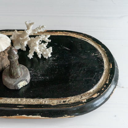 Vintage Ebonised Oval Dome Base