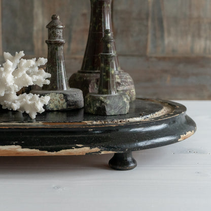 Vintage Ebonised Oval Dome Base