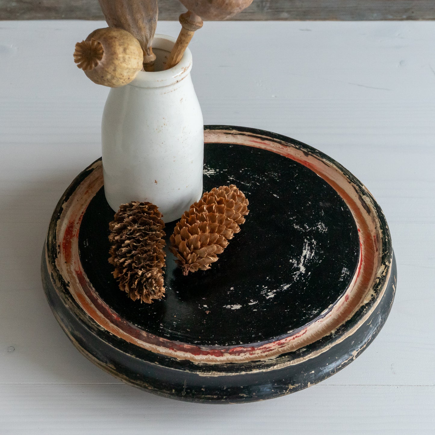 Vintage Ebonised Round Dome Base