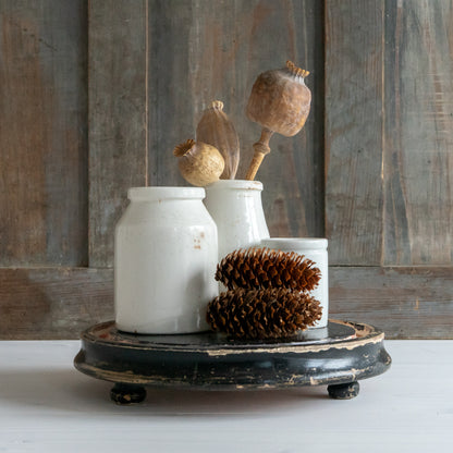 Vintage Ebonised Round Dome Base