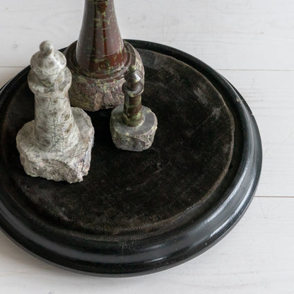 Vintage Ebonsied Round Wooden Dome Base #2
