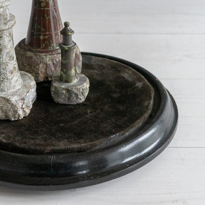 Vintage Ebonsied Round Wooden Dome Base #2