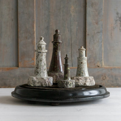 Vintage Ebonsied Round Wooden Dome Base #2