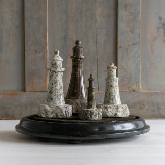 Vintage Ebonsied Round Wooden Dome Base #2