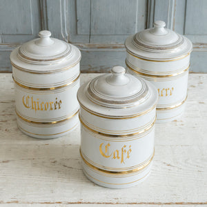 
            
                Load image into Gallery viewer, VINTAGE FRENCH ENAMEL STORAGE TINS
            
        