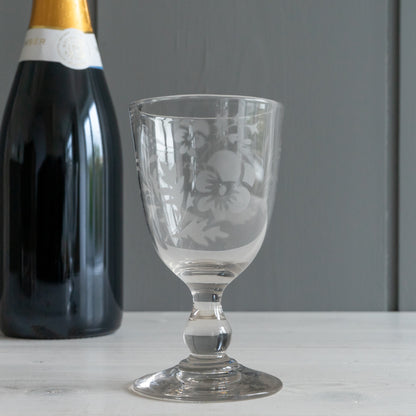Vintage French Glass Engraved AMITIE - FRIENDSHIP