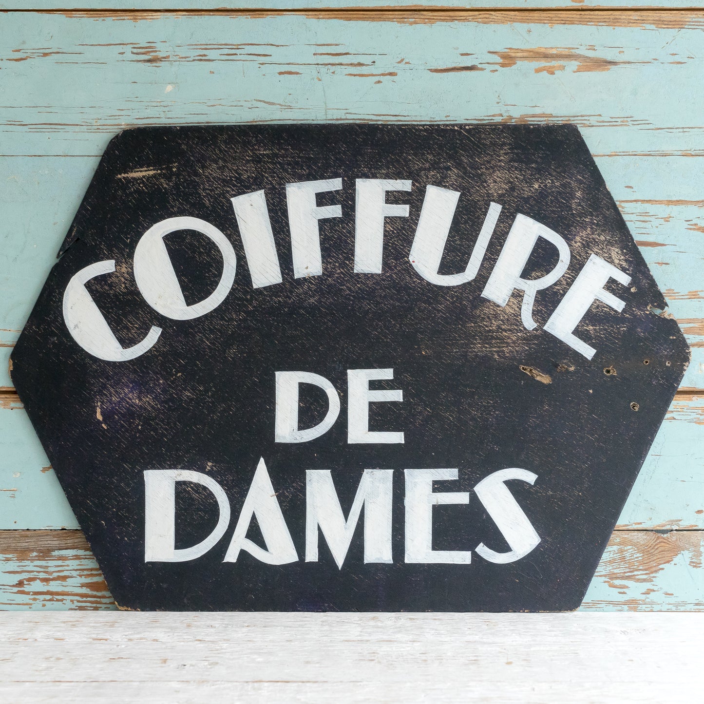 Vintage French Hand Painted Coiffure Sign