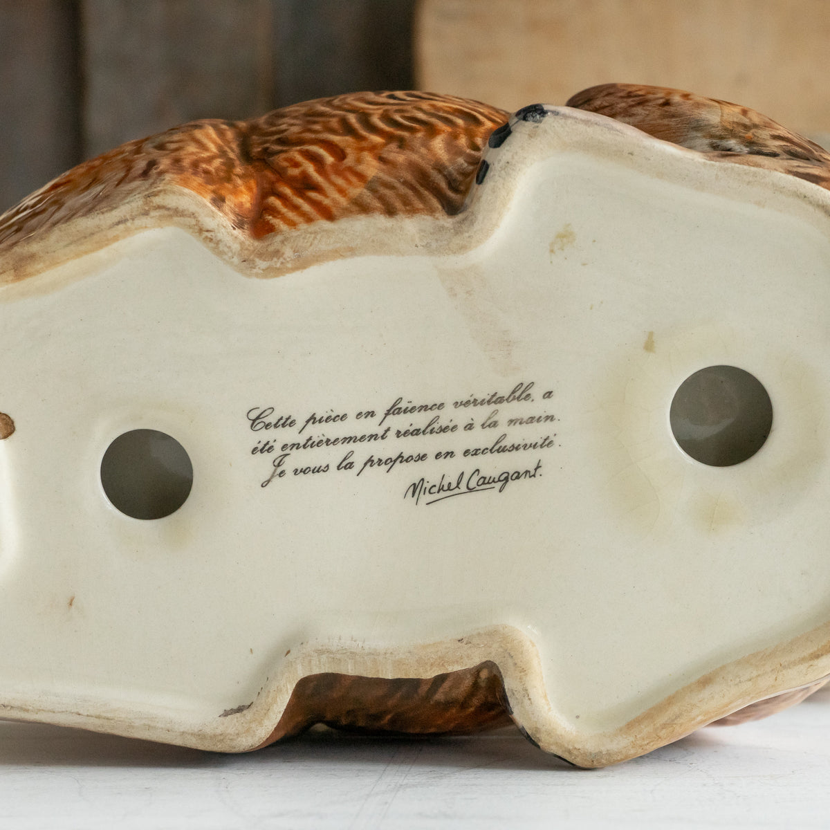 Vintage French Michel Caugant Rabbit Tureen