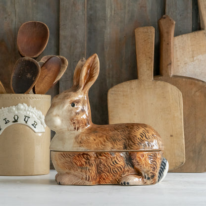 Vintage French Michel Caugant Rabbit Tureen