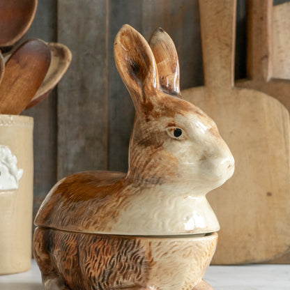 Vintage French Michel Caugant Rabbit Tureen