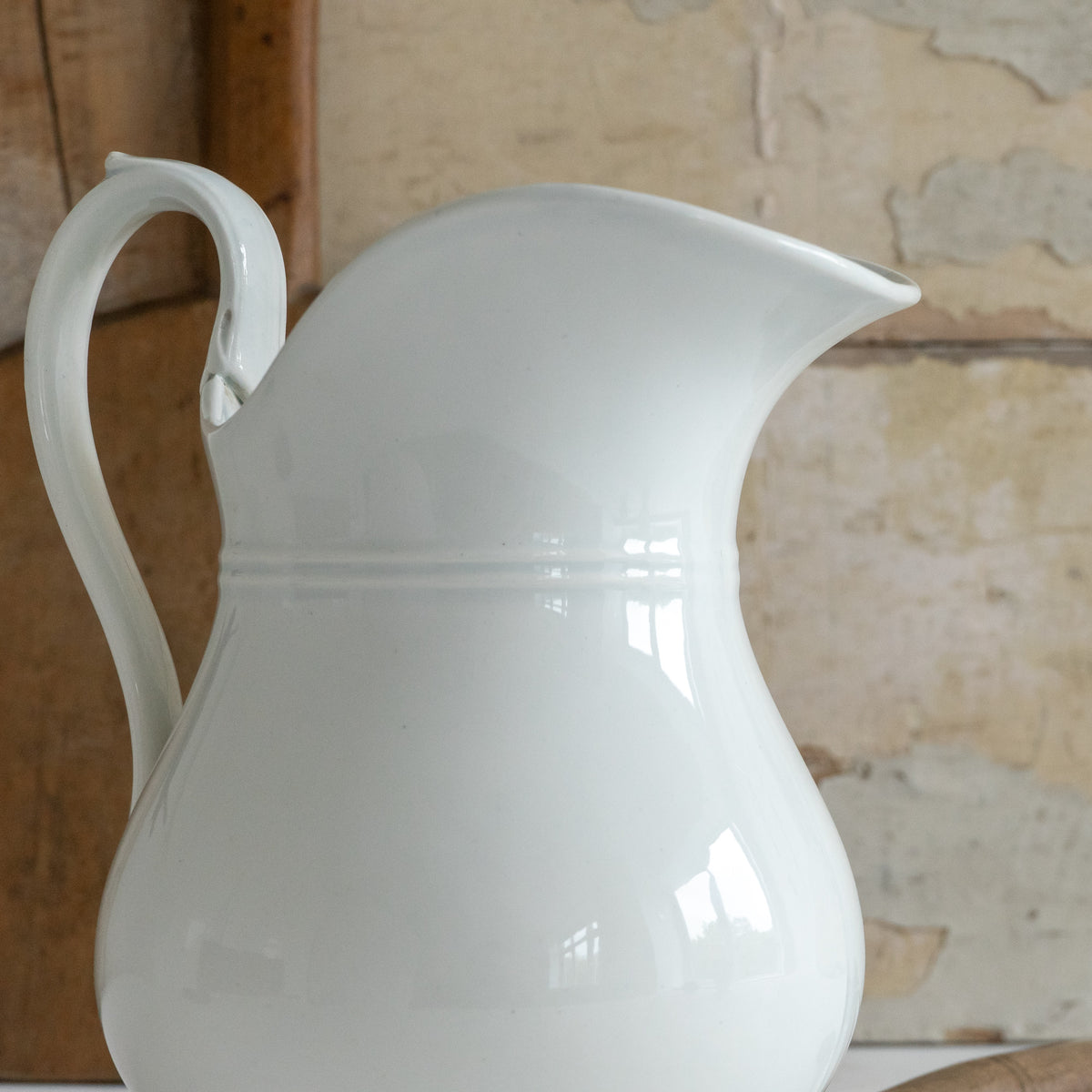 Vintage French White Ironstone Jug