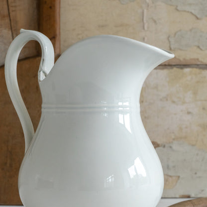 Vintage French White Ironstone Jug