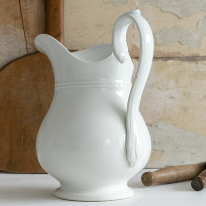 Vintage French White Ironstone Jug