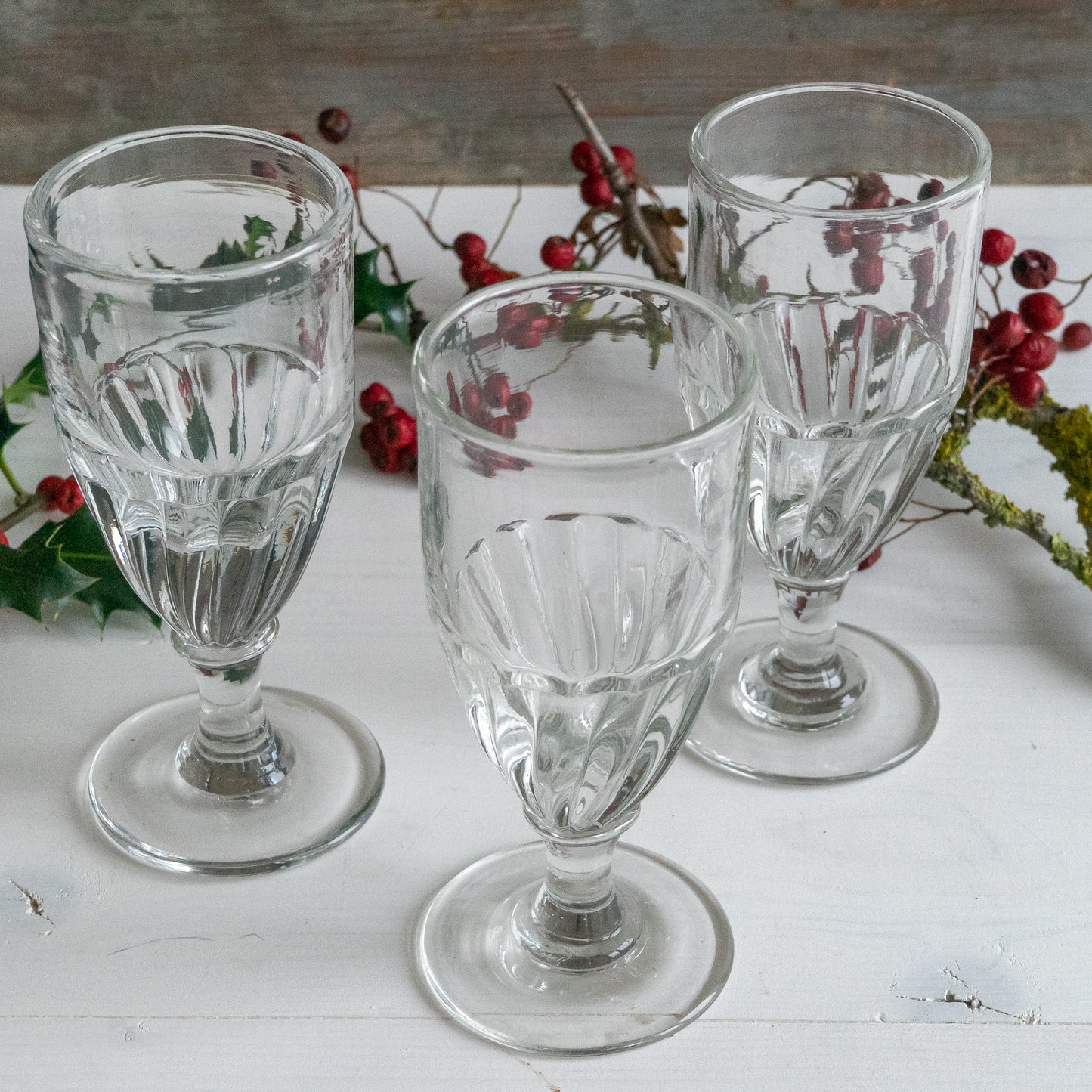 Vintage French Wine Glass