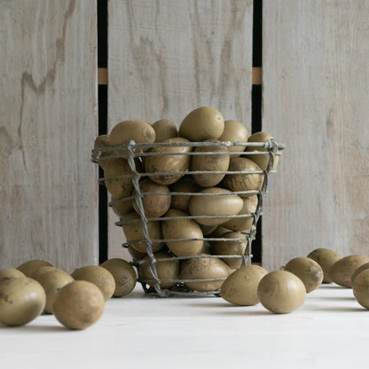 Vintage French Wooden Decoy Broody Eggs