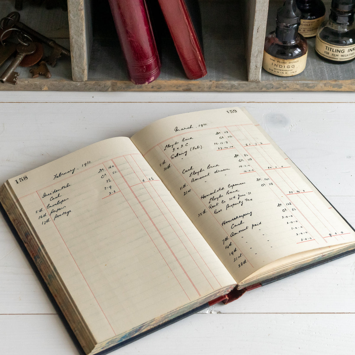 Vintage Hand Written Journal, Day Book and Ledger