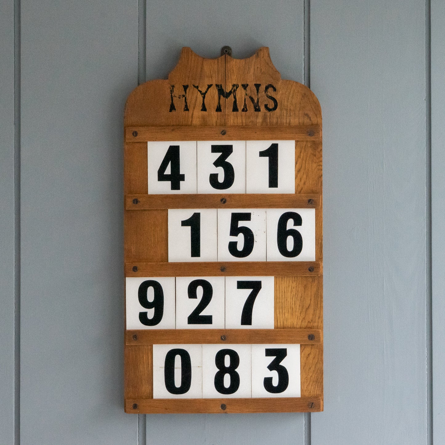Vintage Hymn Board and Numbers