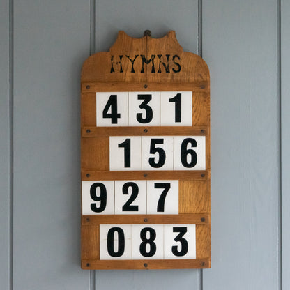 Vintage Hymn Board and Numbers