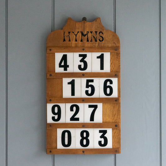 Vintage Hymn Board and Numbers